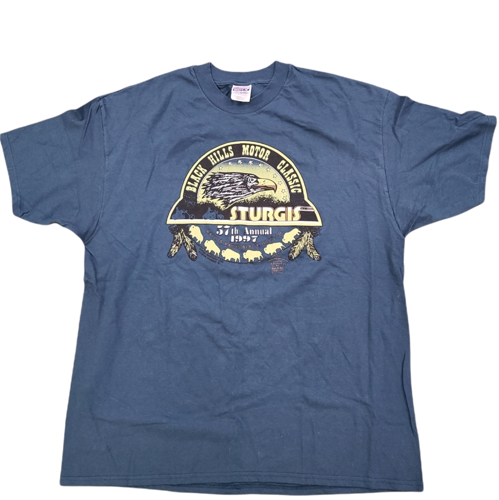 1997 Sturgis Black Hills Motor Classic Motorcycle Rally Men's T-Shirt 2XL